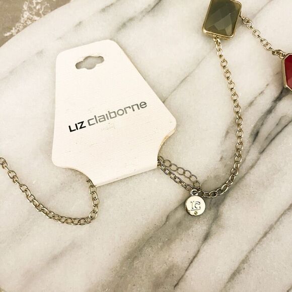 Liz Claiborne Necklace Multicolor Statement Long Classy Sophisticated - Picture 3 of 5